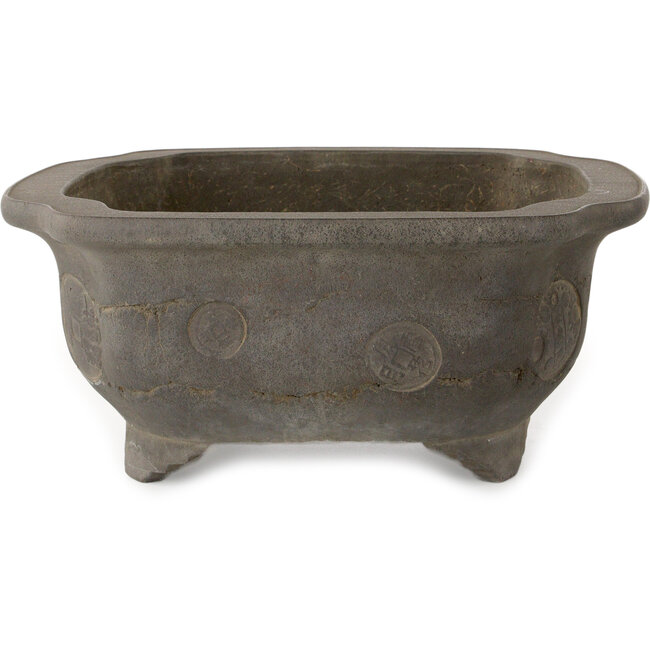 Vaso bonsai Mokko non smaltato di Yamaaki Shosen/Akitsugu/Juudo (prima generazione) - 445 x 375 x 158 mm