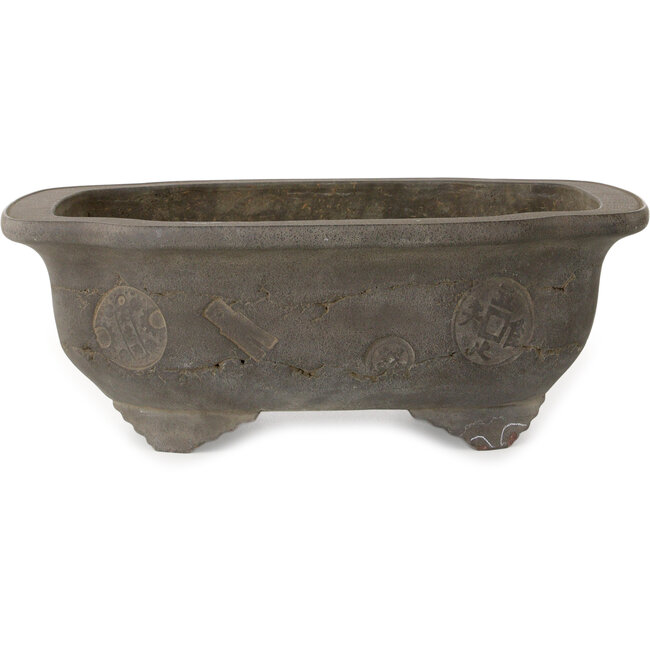 Vaso bonsai Mokko non smaltato di Yamaaki Shosen/Akitsugu/Juudo (prima generazione) - 445 x 375 x 158 mm