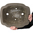 Mokko unglazed bonsai pot by Yamaaki Shosen/Akitsugu/Juudo (first generation) - 445 x 375 x 158 mm