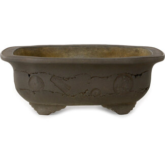  Yamaaki Vaso bonsai mokko non smaltato da 383 mm di Yamaaki Shosen/Akitsugu/Juudo (prima generazione), Tokoname, Giappone