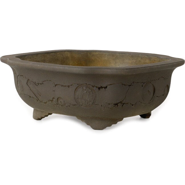 Vaso bonsai Mokko non smaltato di Yamaaki Shosen/Akitsugu/Juudo (prima generazione) - 383 x 325 x 135 mm