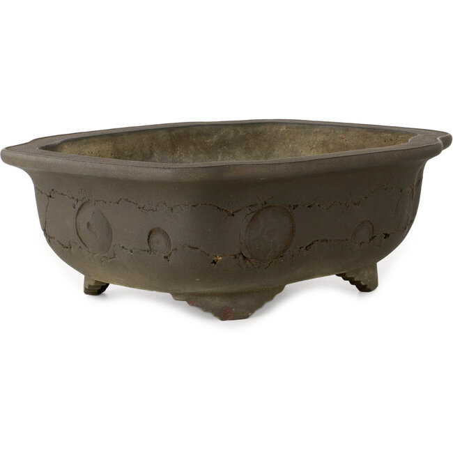 Vaso bonsai Mokko non smaltato di Yamaaki Shosen/Akitsugu/Juudo (prima generazione) - 383 x 325 x 135 mm