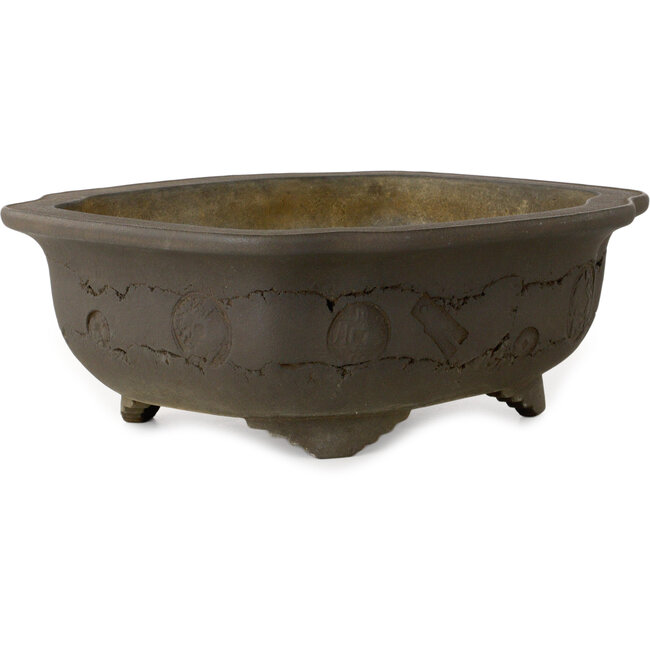 Vaso bonsai Mokko non smaltato di Yamaaki Shosen/Akitsugu/Juudo (prima generazione) - 383 x 325 x 135 mm