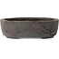 Pot à bonsaï ovale non émaillé de Yamaaki Shosen/Akitsugu/Juudo (première génération) - 325 x 250 x 97 mm