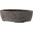 Oval unglazed bonsai pot by Yamaaki Shosen/Akitsugu/Juudo (first generation) - 325 x 250 x 97 mm