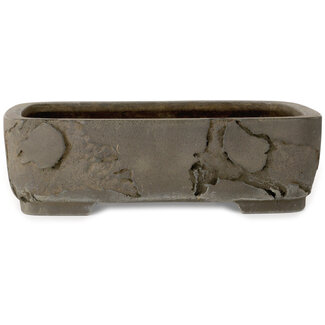  Yamaaki 407 mm oval unglazed bonsai pot by Yamaaki Shosen/Akitsugu/Juudo (first generation), Tokoname, Japan