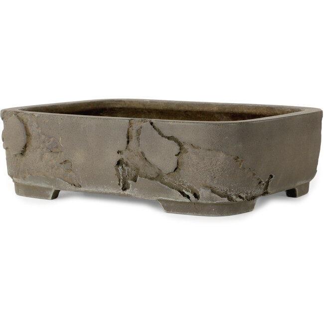 Pot à bonsaï ovale non émaillé de Yamaaki Shosen/Akitsugu/Juudo (première génération) - 407 x 315 x 120 mm