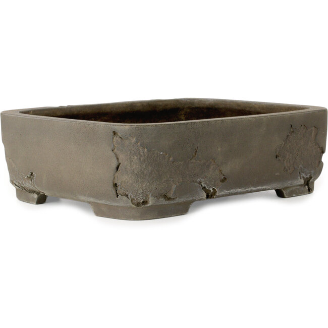 Pot à bonsaï ovale non émaillé de Yamaaki Shosen/Akitsugu/Juudo (première génération) - 407 x 315 x 120 mm