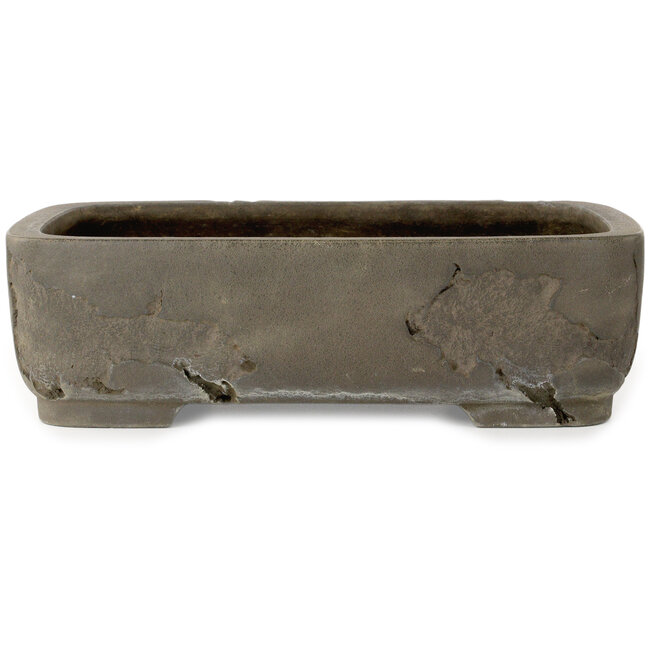 Pot à bonsaï ovale non émaillé de Yamaaki Shosen/Akitsugu/Juudo (première génération) - 407 x 315 x 120 mm