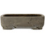 Oval unglazed bonsai pot by Yamaaki Shosen/Akitsugu/Juudo (first generation) - 407 x 315 x 120 mm
