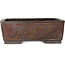 Rectangular unglazed bonsai pot by Sanko (Yamato, Mitsuo Yamada) - 417 x 323 x 148 mm