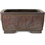 Rectangular unglazed bonsai pot by Sanko (Yamato, Mitsuo Yamada) - 417 x 323 x 148 mm