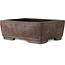 Rectangular unglazed bonsai pot by Sanko (Yamato, Mitsuo Yamada) - 417 x 323 x 148 mm