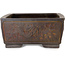 Rectangular unglazed bonsai pot by Sanko (Yamato, Mitsuo Yamada) - 417 x 323 x 148 mm
