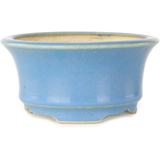 Horie Bikoh Vaso bonsai rotondo blu da 110 mm di Horie Bikoh, Fukushima