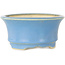 Round blue bonsai pot by Horie Bikoh - 110 x 110 x 55 mm