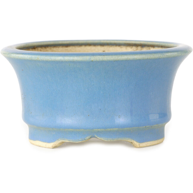 Maceta redonda azul para bonsái de Horie Bikoh - 110 x 110 x 55 mm