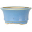 Round blue bonsai pot by Horie Bikoh - 110 x 110 x 55 mm