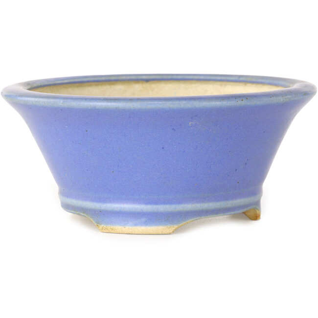 Vaso bonsai rotondo blu di Horie Bikoh - 108 x 108 x 48 mm