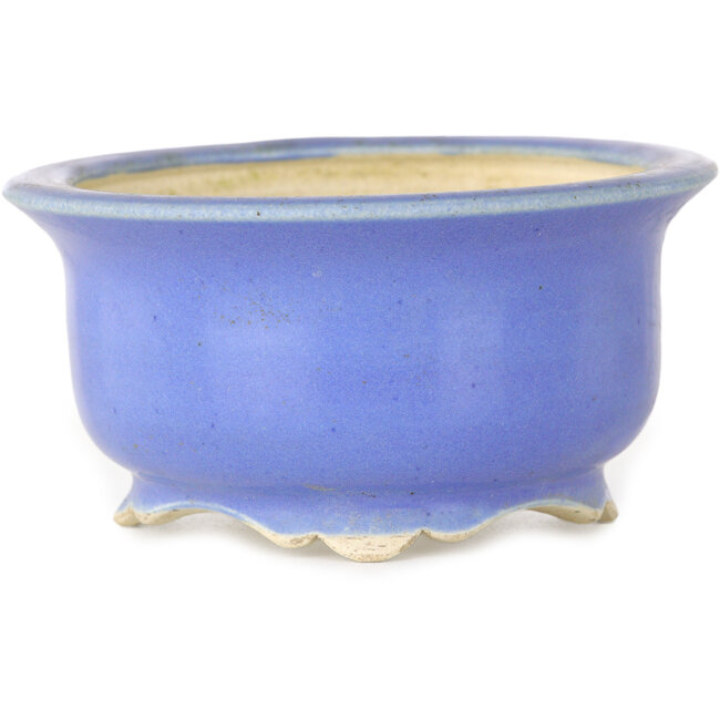 Maceta redonda azul para bonsái de Horie Bikoh - 95 x 95 x 48 mm