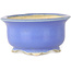 Ronde blauwe bonsaipot van Horie Bikoh - 95 x 95 x 48 mm