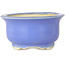 Round blue bonsai pot by Horie Bikoh - 95 x 95 x 48 mm
