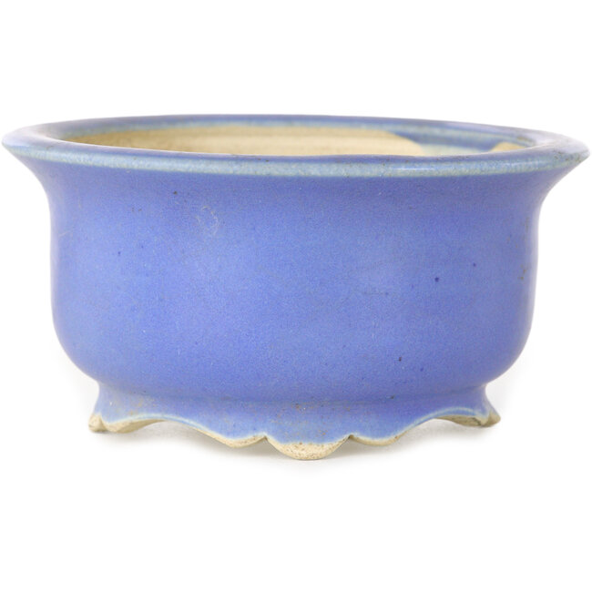 Maceta redonda azul para bonsái de Horie Bikoh - 95 x 95 x 48 mm