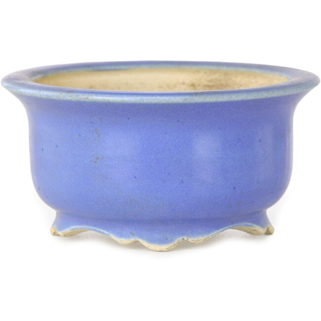 Maceta redonda azul para bonsái de Horie Bikoh - 95 x 95 x 48 mm