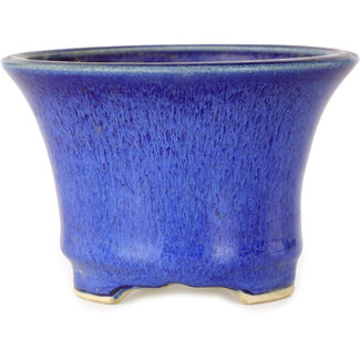 Horie Bikoh Pot à bonsaï rond bleu 105 mm par Horie Bikoh, Fukushima