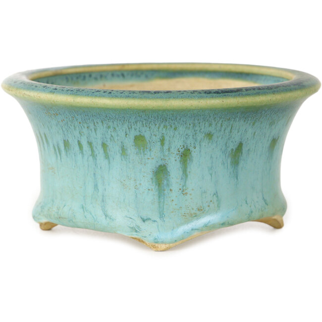 Maceta redonda azul para bonsái de Horie Bikoh - 103 x 103 x 50 mm