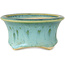 Pot à bonsaï rond bleu de Horie Bikoh - 103 x 103 x 50 mm