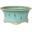 Round blue bonsai pot by Horie Bikoh - 103 x 103 x 50 mm