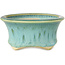 Pot à bonsaï rond bleu de Horie Bikoh - 103 x 103 x 50 mm