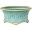 Pot à bonsaï rond bleu de Horie Bikoh - 103 x 103 x 50 mm
