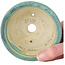 Pot à bonsaï rond bleu de Horie Bikoh - 103 x 103 x 50 mm