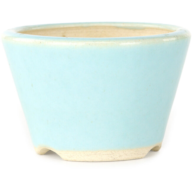 Pot à bonsaï rond bleu de Horie Bikoh - 80 x 80 x 53 mm