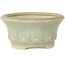 Pot à bonsaï rond bleu clair craquelé par Horie Bikoh - 95 x 95 x 47 mm