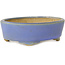Ovaler blauer Bonsai-Topf von Horie Bikoh – 123 x 100 x 40 mm