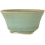 Vaso bonsai rotondo craquelé azzurro di Issho - 105 x 105 x 55 mm