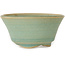 Vaso bonsai rotondo craquelé azzurro di Issho - 105 x 105 x 55 mm