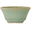Vaso bonsai rotondo craquelé azzurro di Issho - 105 x 105 x 55 mm