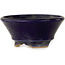 Runder, dunkelblauer Bonsai-Topf von Issho – 93 x 93 x 45 mm
