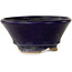 Vaso bonsai rotondo blu scuro di Issho - 93 x 93 x 45 mm