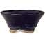 Vaso bonsai rotondo blu scuro di Issho - 93 x 93 x 45 mm