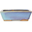 Rectangular blue bonsai pot by Bigei - 123 x 95 x 38 mm