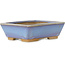 Rectangular blue bonsai pot by Bigei - 123 x 95 x 38 mm