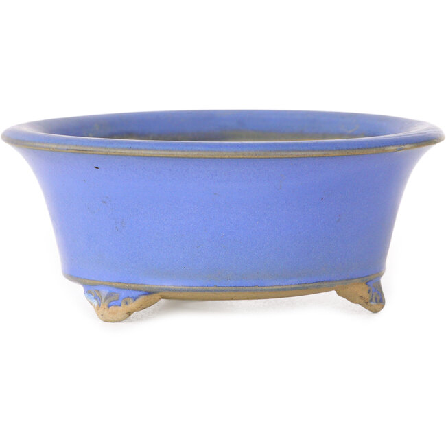 Maceta redonda azul para bonsái de Bigei - 97 x 97 x 42 mm