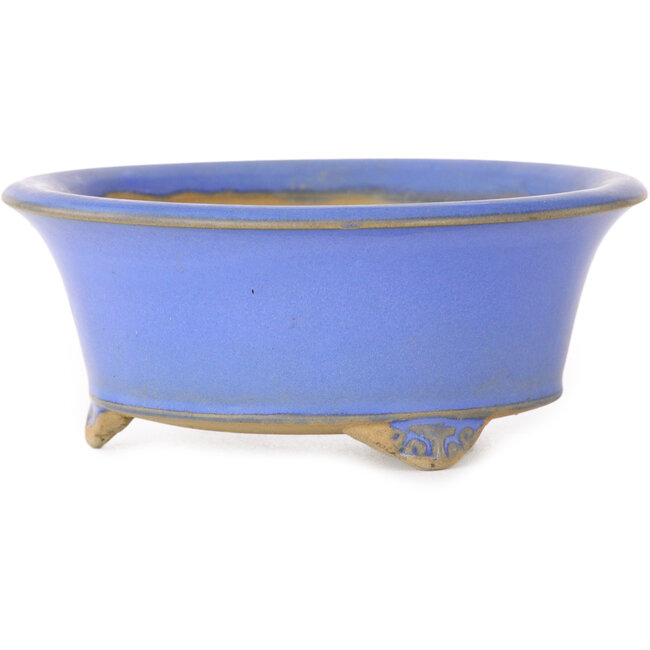 Maceta redonda azul para bonsái de Bigei - 97 x 97 x 42 mm