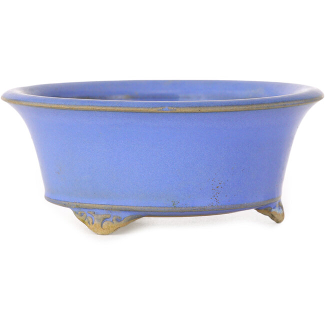 Pot à bonsaï rond bleu de Bigei - 97 x 97 x 42 mm