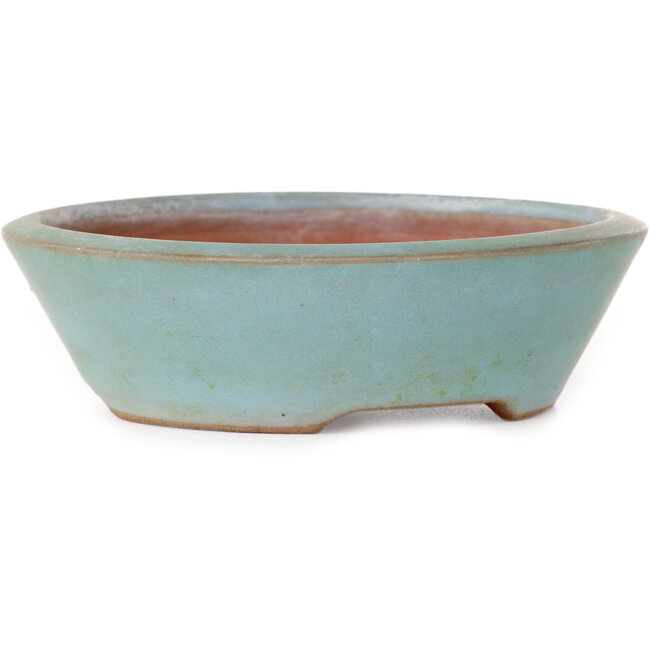 Vaso bonsai rotondo blu di Eime Yozan - 102 x 102 x 30 mm